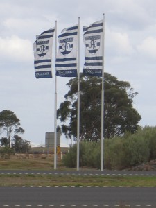 Intrack's Princes Freeway flagpoles, installed 2005