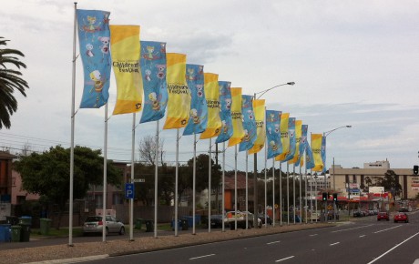 Dandenong Council 10 metre flagpoles