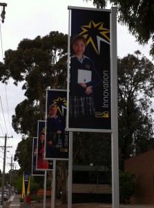 Doncaster East Secondary College Intrapole display systems