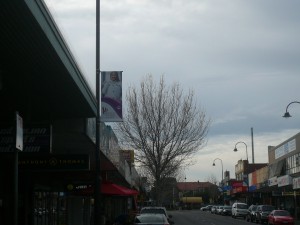 Intrack custom aluminium banner display project on Wells Street