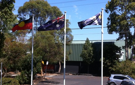 image of 6 metre flagpole installed